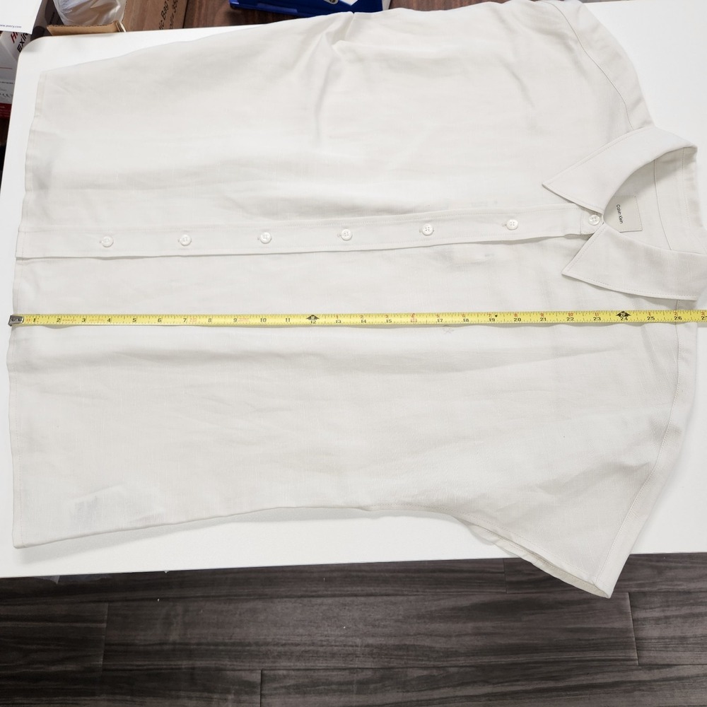 Calvin Klein Button Up Collared Short Sleeve Shir… - image 9